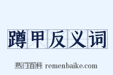 蹲甲反义词是什么意思的图片